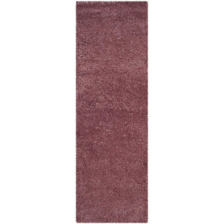 Safavieh 2 ft. 3 in. x 15 ft. Shag Power Loomed Runner Area Rug, Rose SG151-3737-215